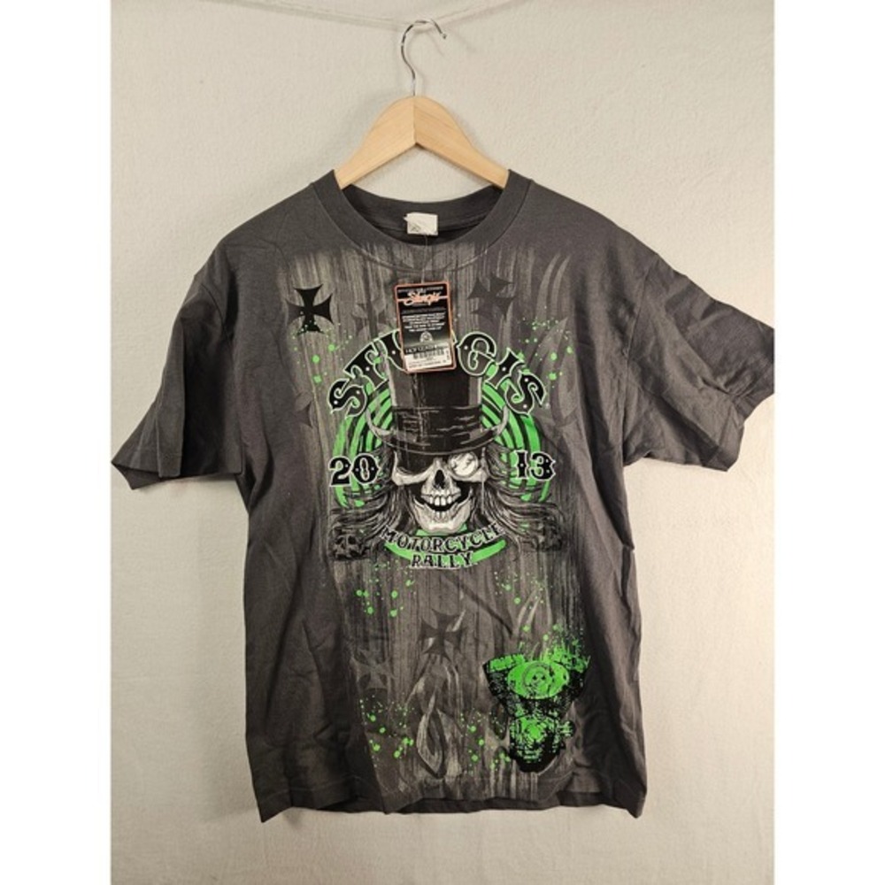 Sturgis Motorcycle Rally T-Shirt Skull Graphic Alstyle Apparel Mens M #1623